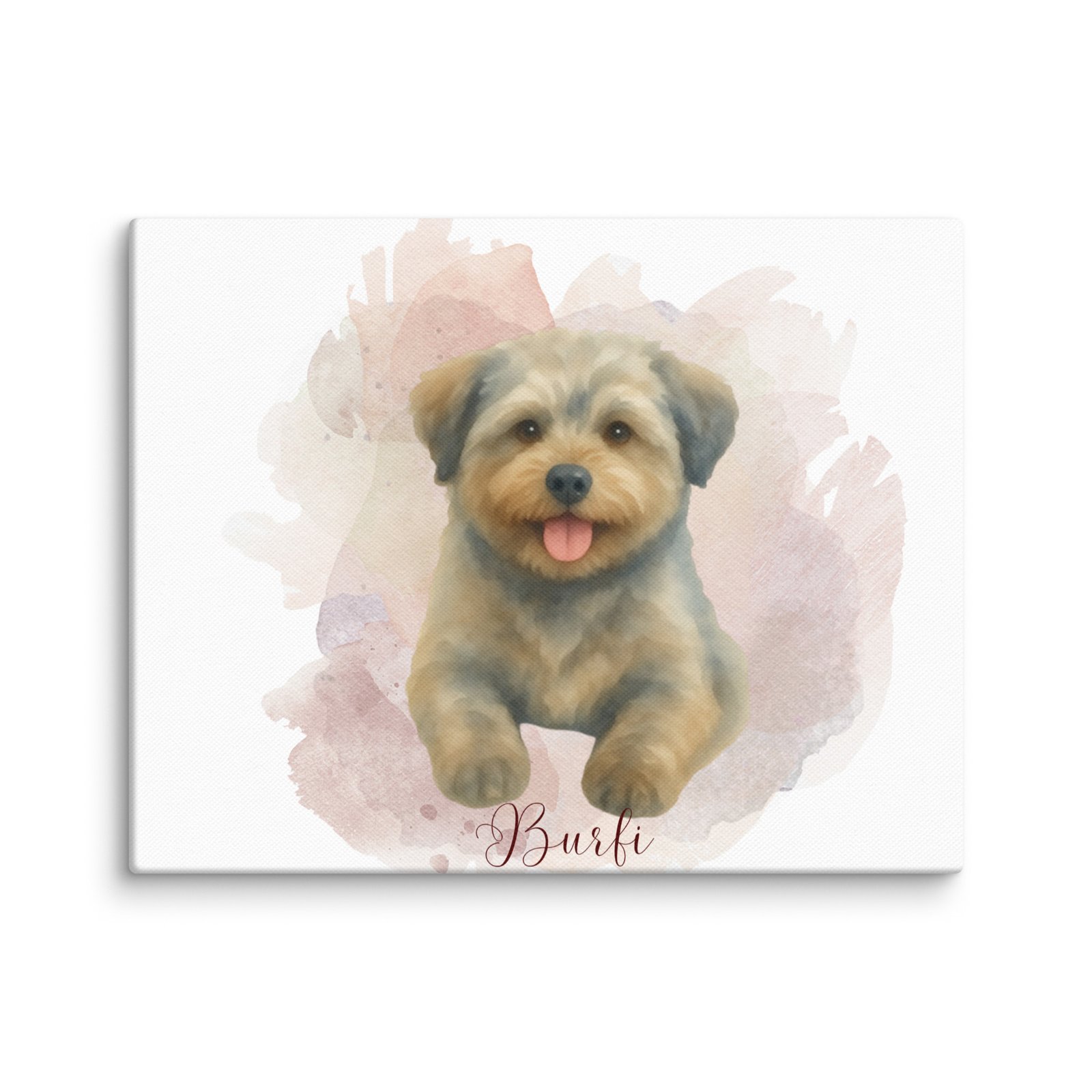Modern watercolor personalized Pet Canvas Wall Art | Custom Dog & Cat Portrait Prints - Image 2