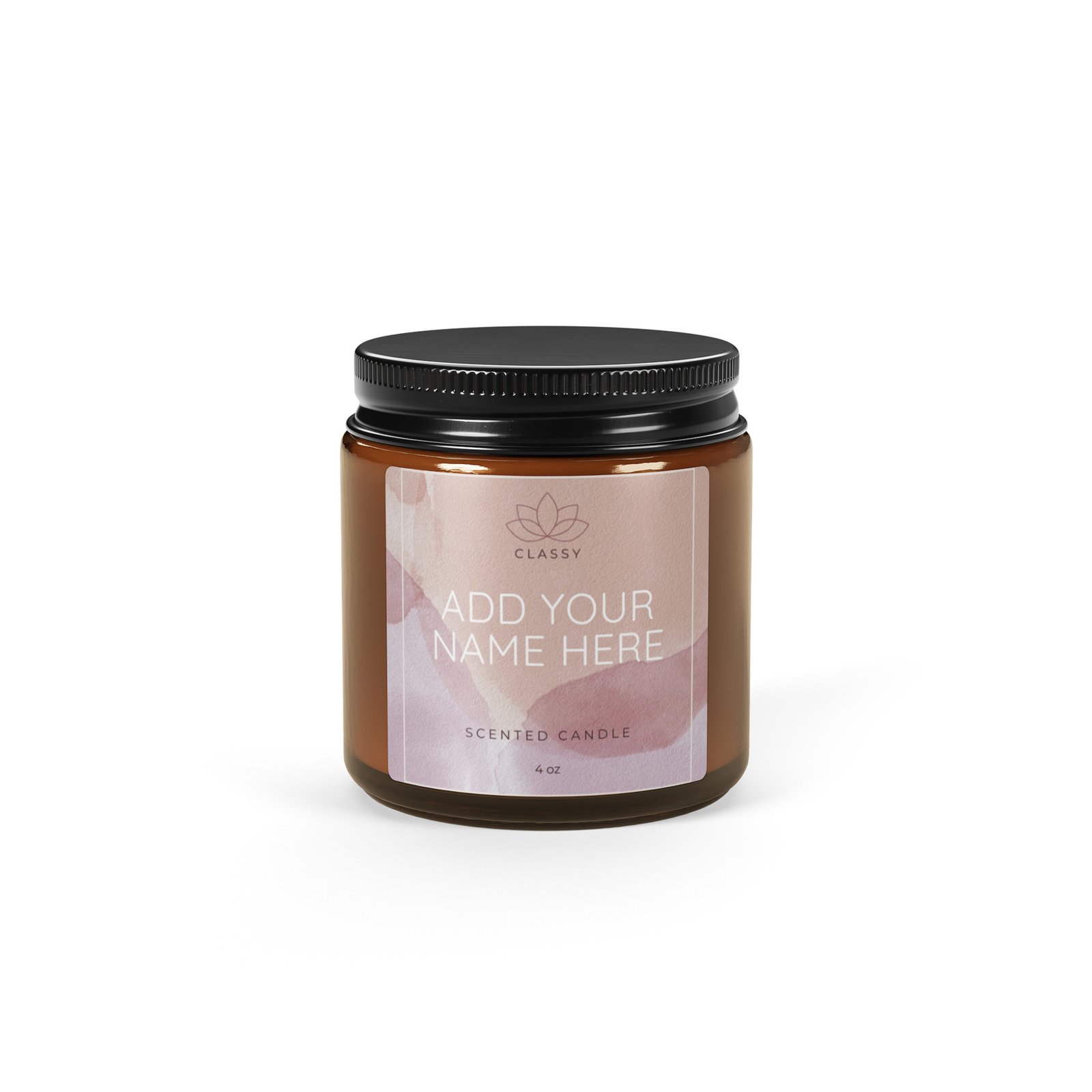 Amber jar soy candle