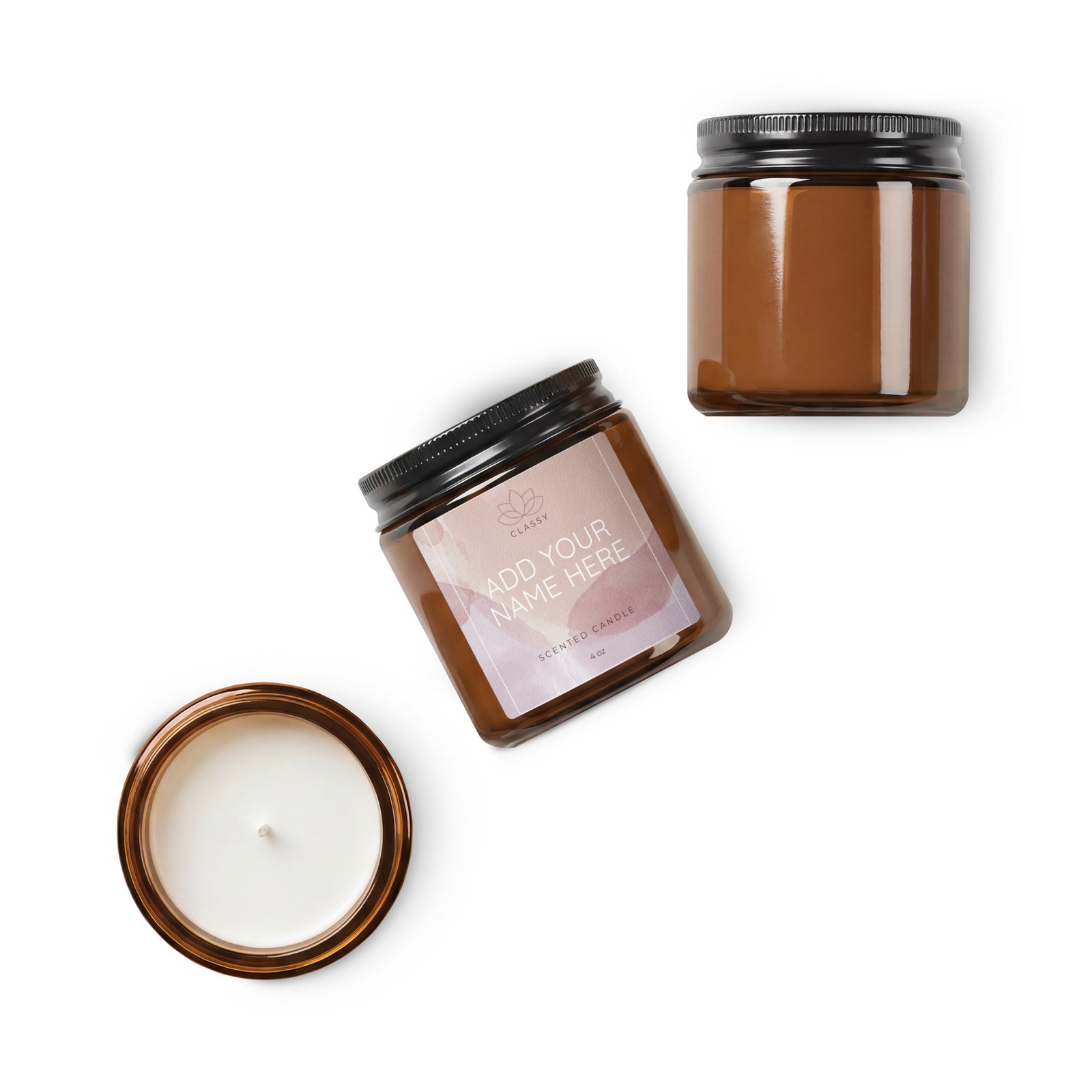 Amber jar soy candle - Image 2