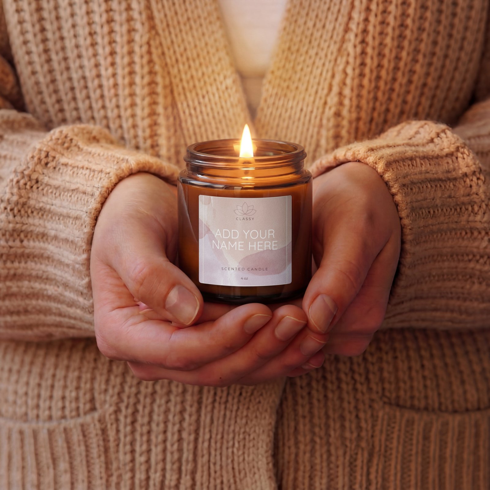 Amber jar soy candle - Image 3