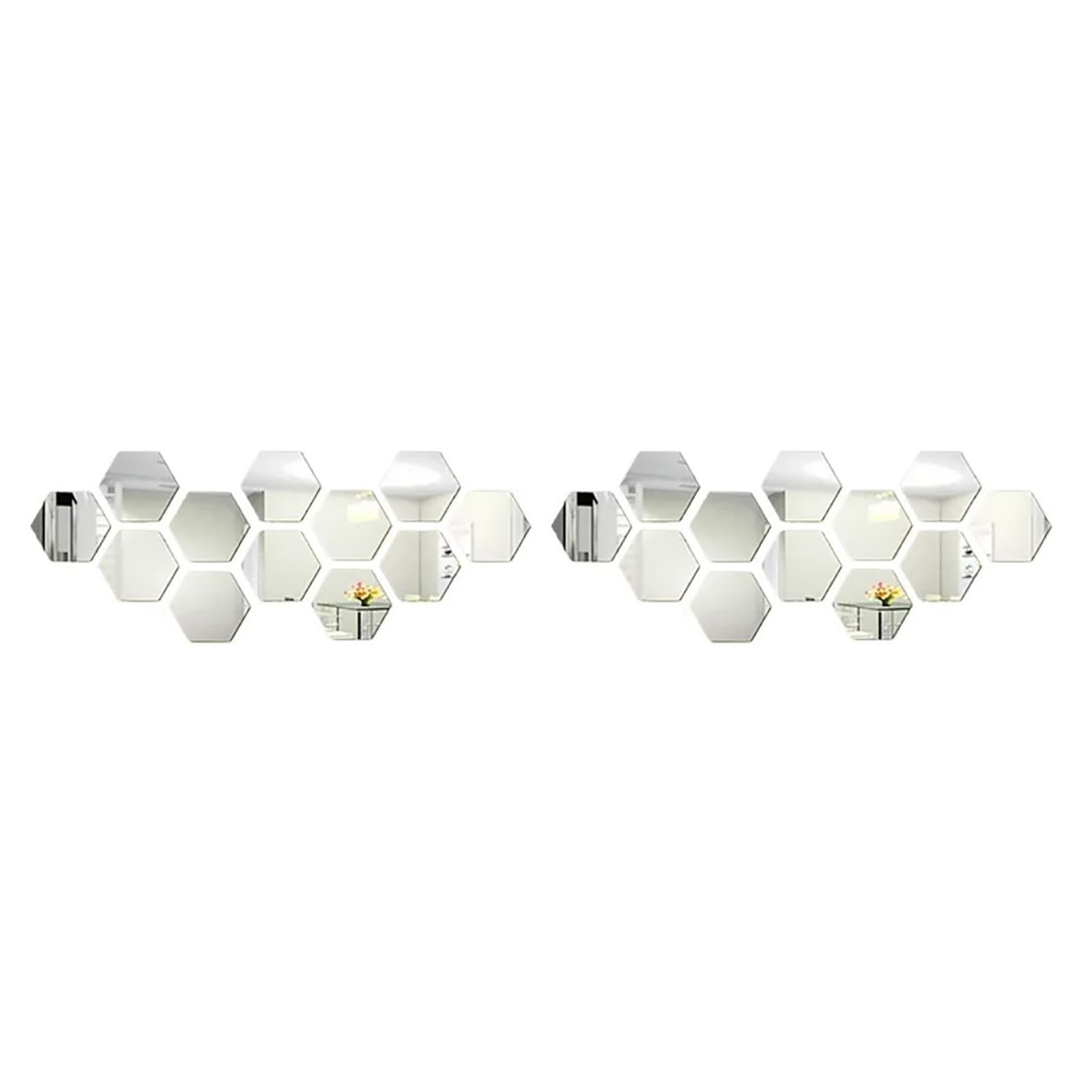 24PCS Hexagon Mirror Wall Stickers Acrylic Sticker Decoration For Home Living Room Bedroom Decor - Image 4